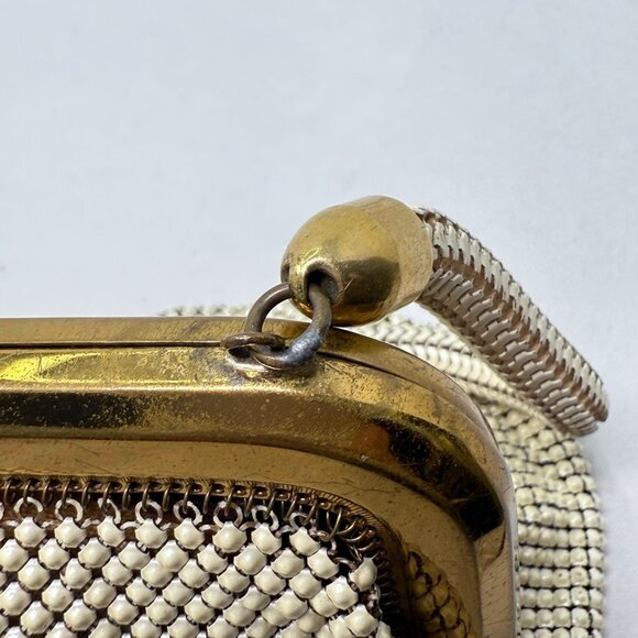 Whiting & Davis Co Mesh Bag USA Made Art Deco Vintage Kiss Lock Top Closure‎ - Picture 15 of 16